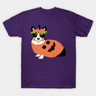 Pumpkin Tri Corgi T-Shirt